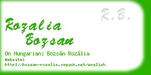 rozalia bozsan business card