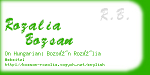 rozalia bozsan business card